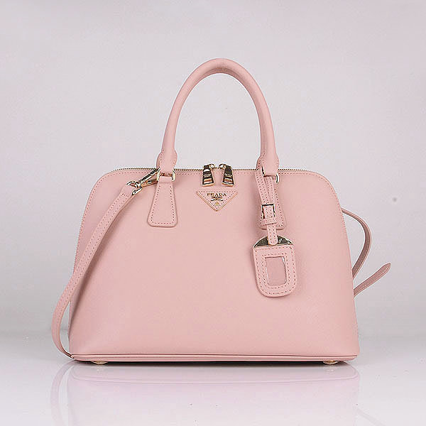 2014 Prada Saffiano Calf Leather Two Handle Bag BL0837 light pink